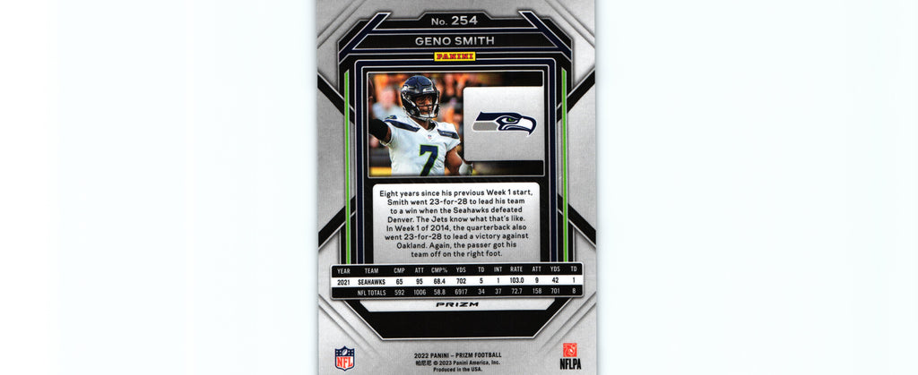 Geno Smith 2022 SILVER Prizm #254
