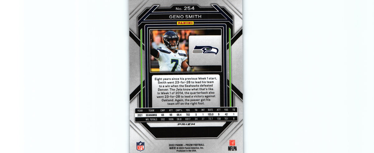 Geno Smith 2022 SILVER Prizm #254