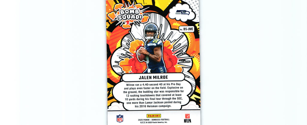 Jalen Milroe 2025 Donruss BS-JME RC