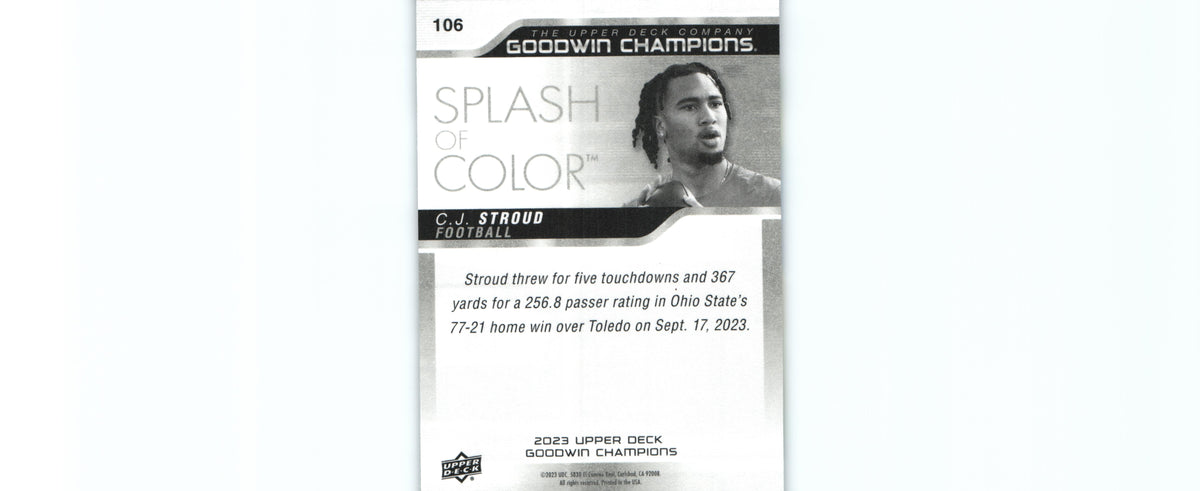 C.J. Stroud 2023 Upper Deck #106 RC