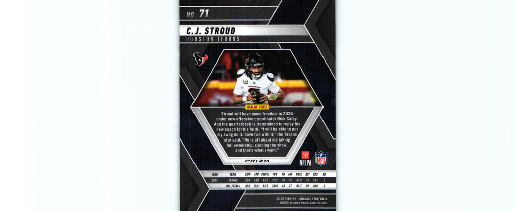 C.J. Stroud 2025 CAMO PINK Mosaic #71