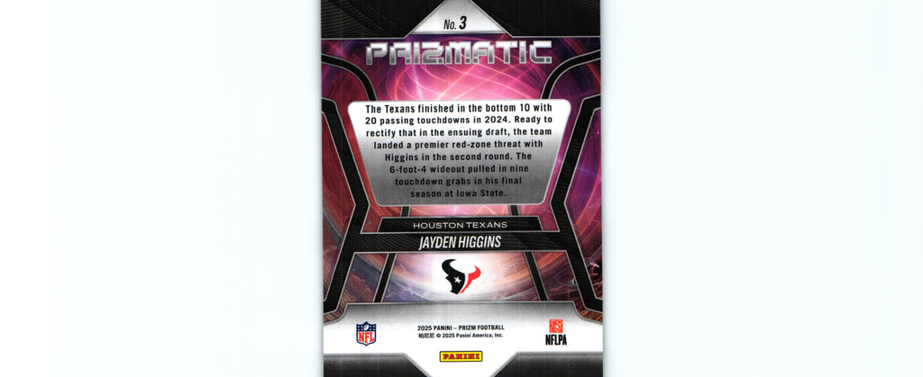 Jayden Higgins 2025 Prizm #3 RC