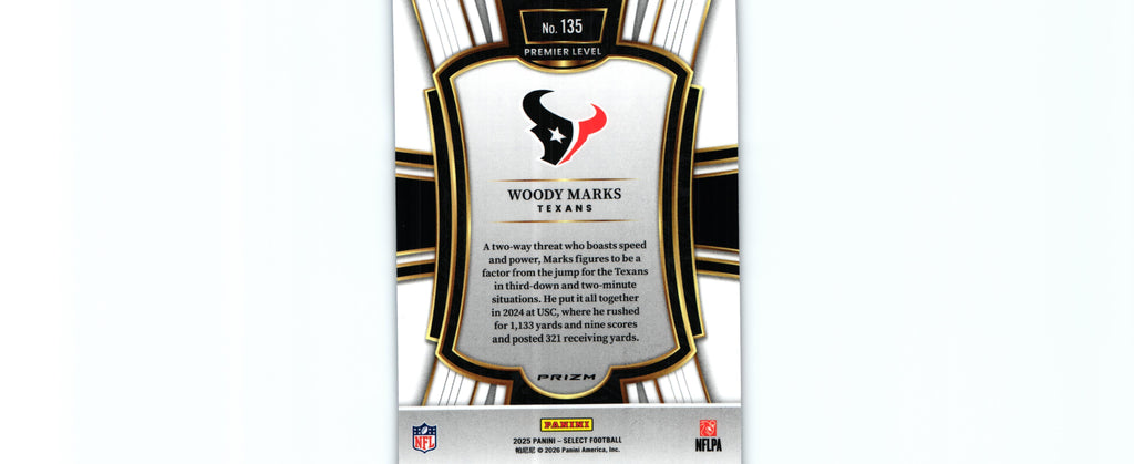 Woody Marks 2025 RED&BLUE Select #135 RC