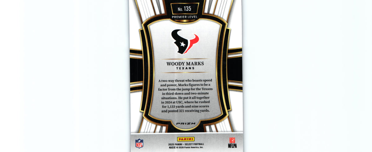 Woody Marks 2025 RED&BLUE Select #135 RC