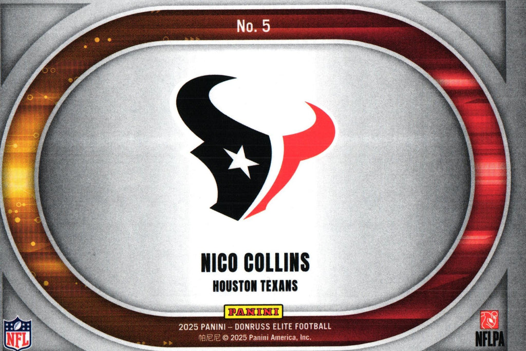 Nico Collins 2025 GREEN Donruss Elite #5