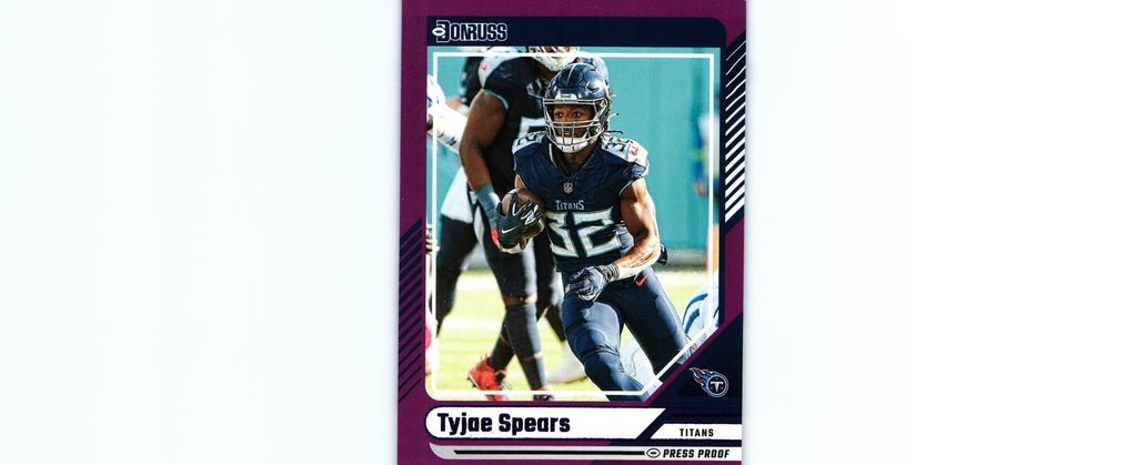 Tyjae Spears 2024 PURPLE PRESS PROOF Donruss #127