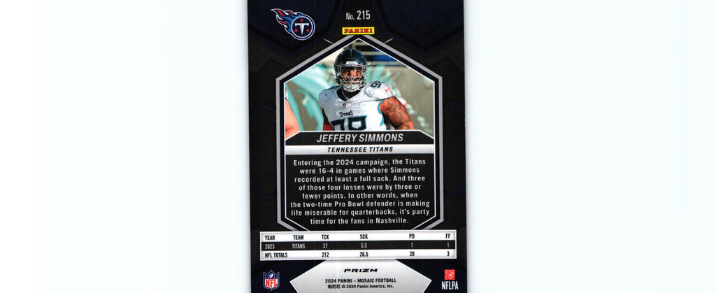 Jeffery Simmons 2024 RED Mosaic #215