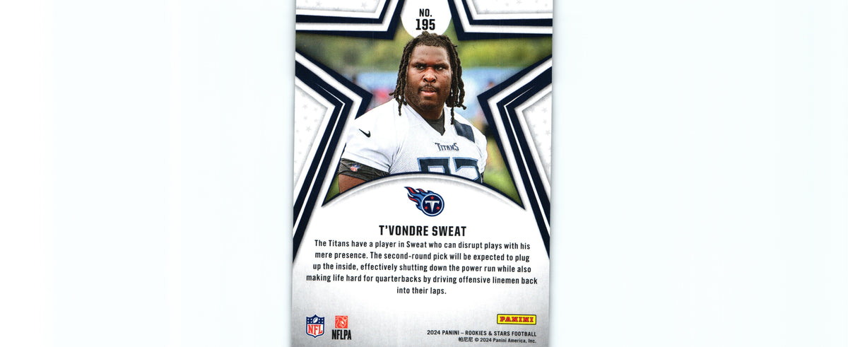 T'Vondre Sweat 2024 GREEN Rookies&Stars #195 RC