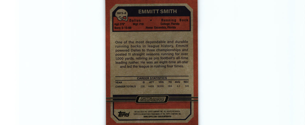 Emmitt Smith 2023 Topps 1973-8