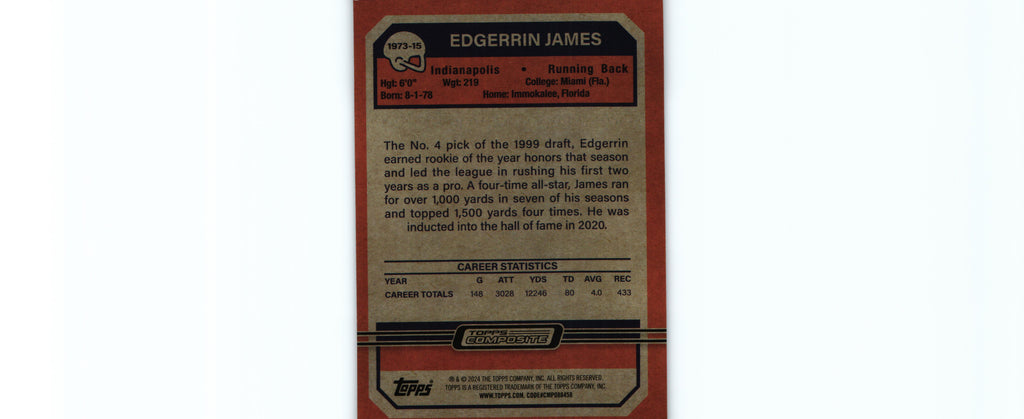Edgerrin James 2023 Topps 1973-15