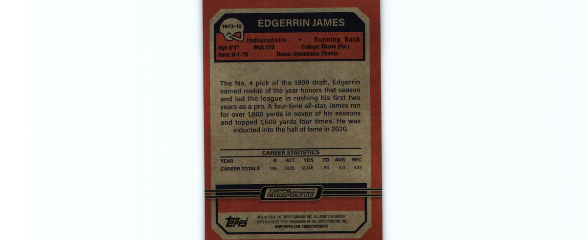 Edgerrin James 2023 Topps 1973-15