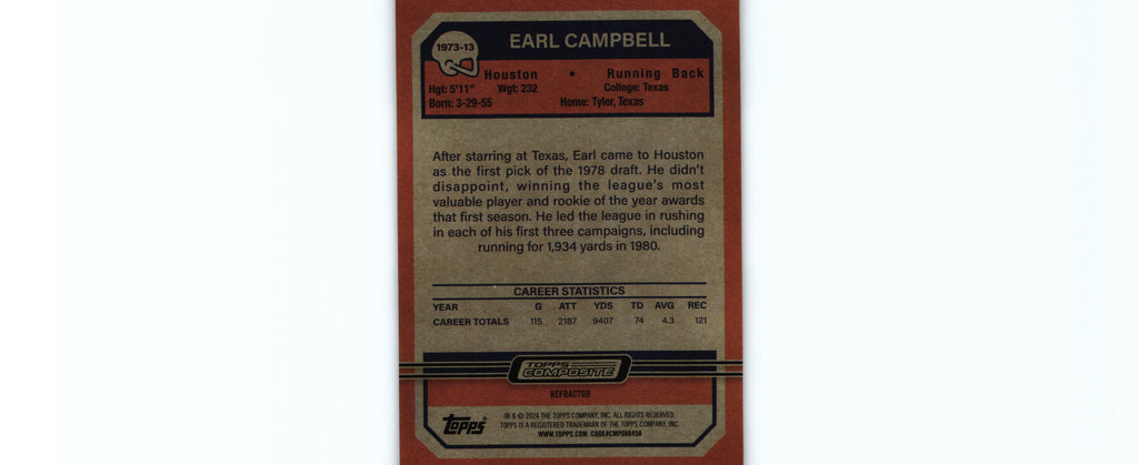 Earl Campbell 2023 Topps 1973-13