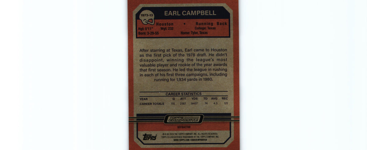 Earl Campbell 2023 Topps 1973-13