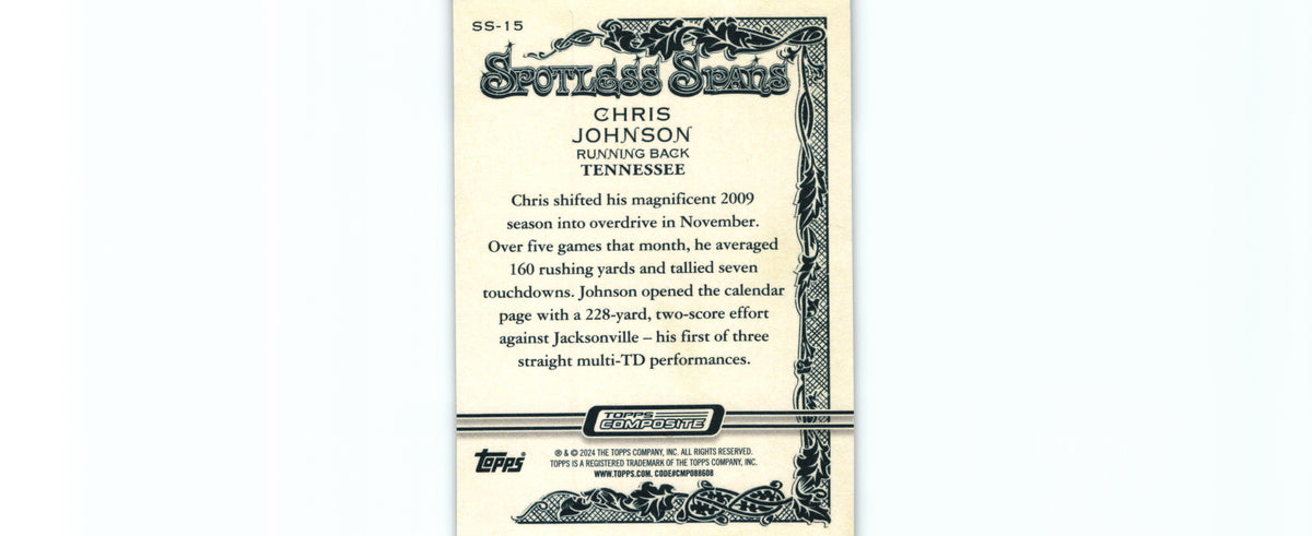 Chris Johnson 2023 Topps SS-15