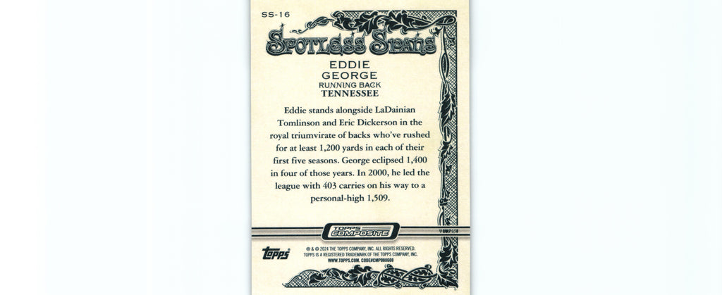 Eddie George 2023 Topps SS-16