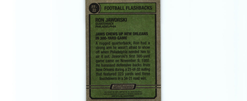 Ron Jaworski 2023 Topps FF-22