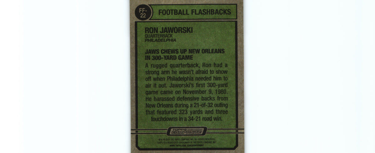 Ron Jaworski 2023 Topps FF-22