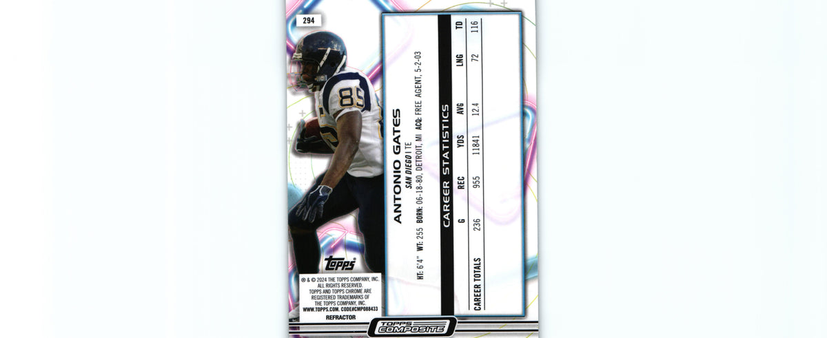 Antonio Gates 2023 REFRACTOR Topps #294