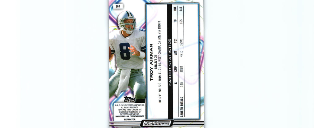 Troy Aikman 2023 REFRACTOR Topps #264