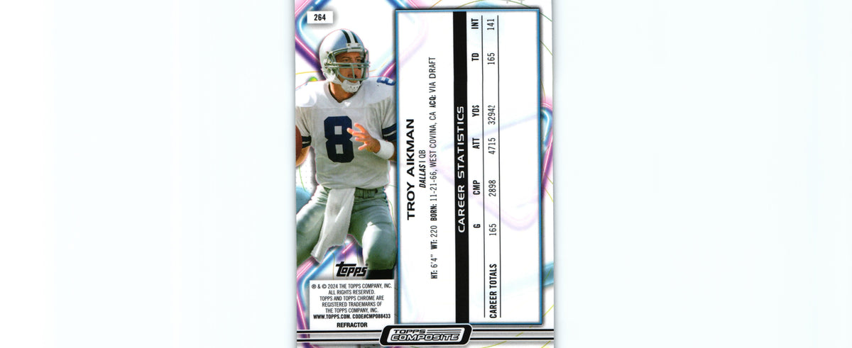 Troy Aikman 2023 REFRACTOR Topps #264