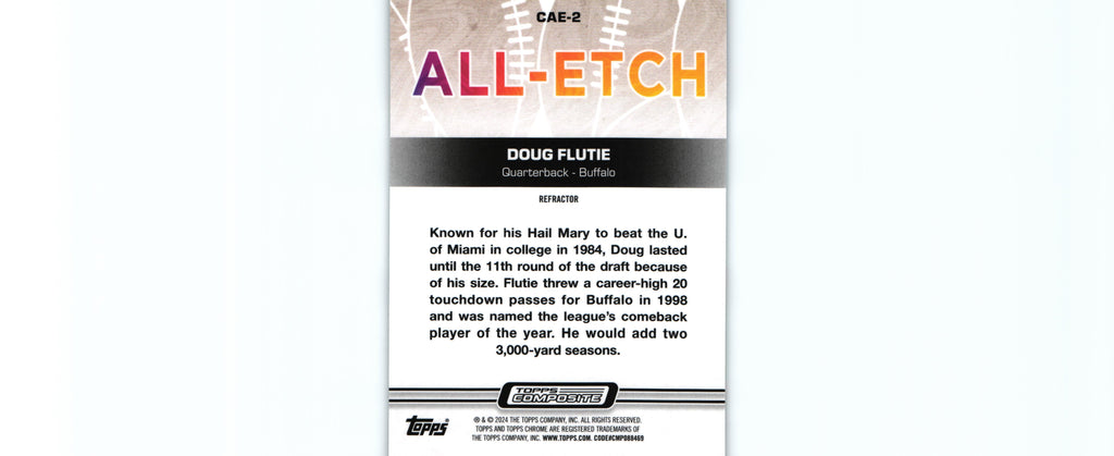Doug Flutie 2023 REFRACTOR Topps CAE-2