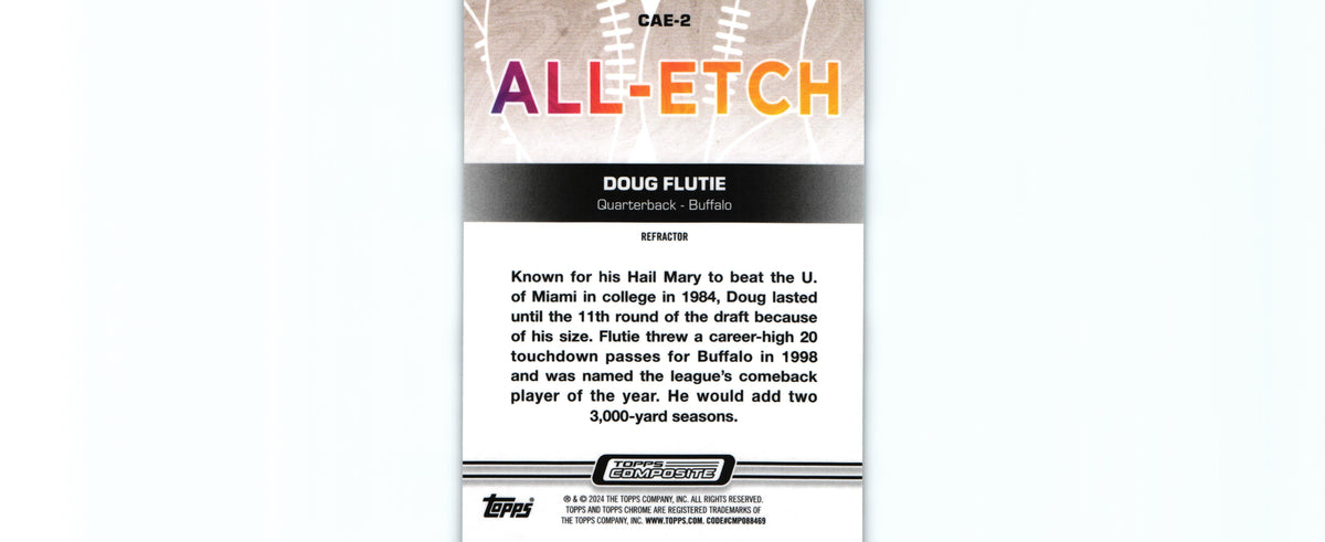 Doug Flutie 2023 REFRACTOR Topps CAE-2