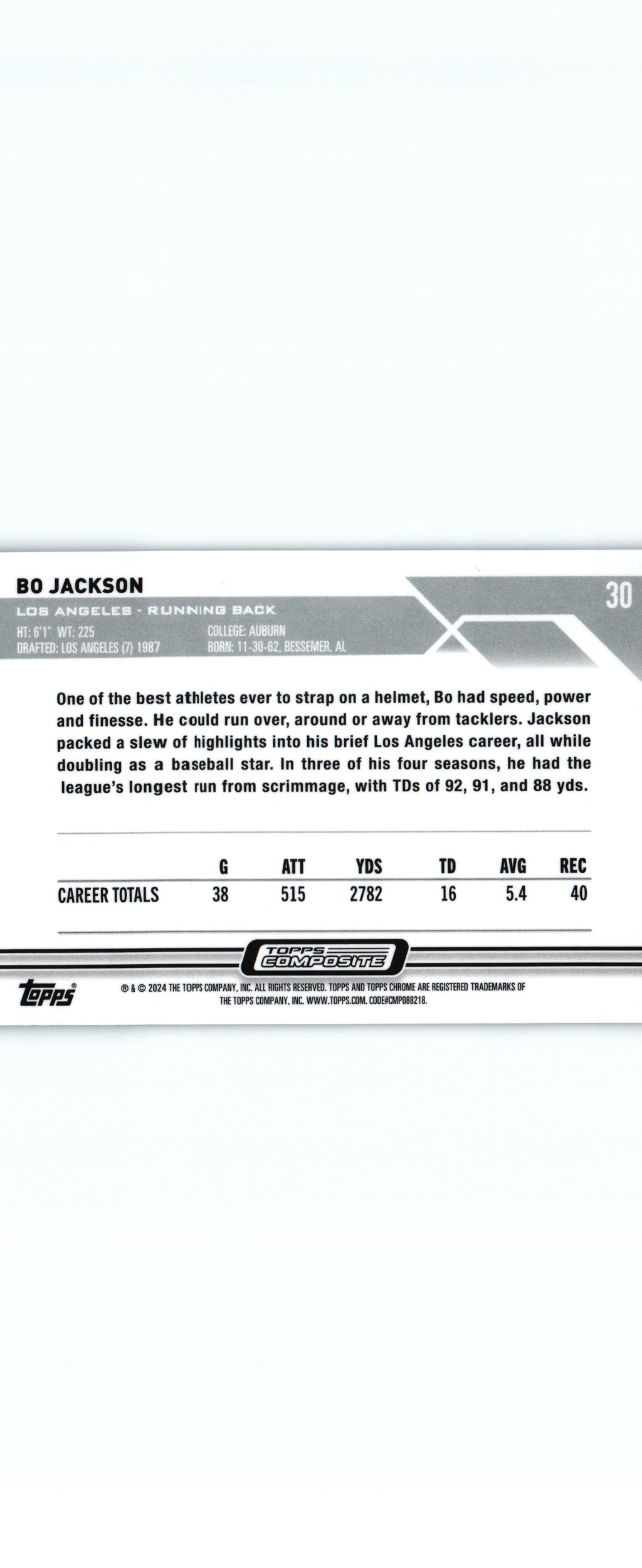 Bo Jackson 2023 PRISMTopps #30