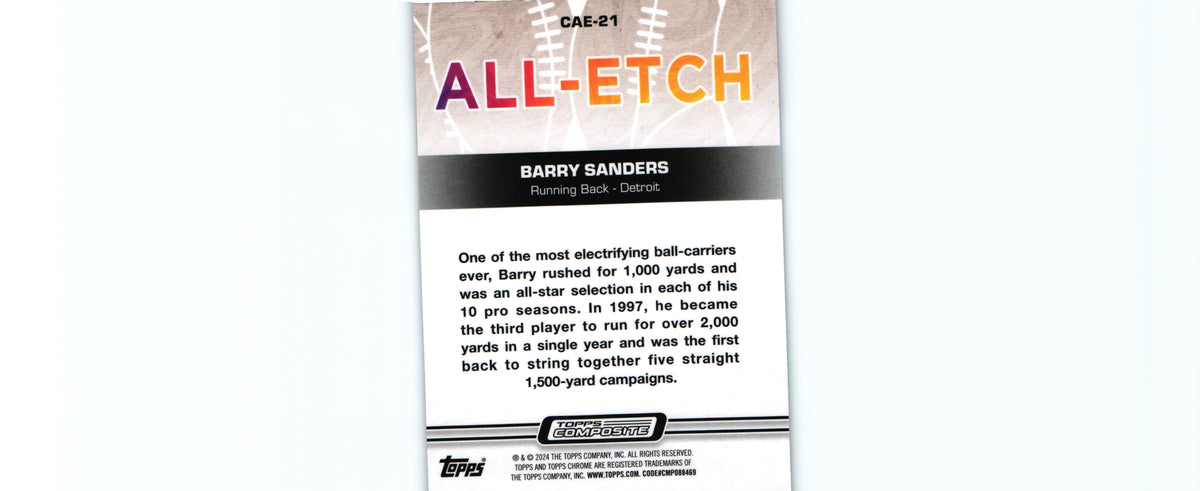 Barry Sanders 2023 Topps CAE-21