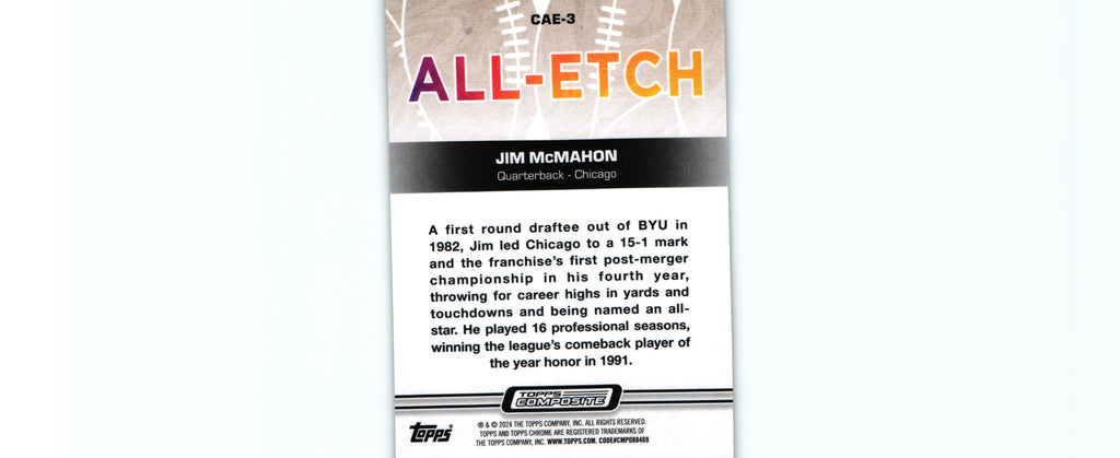 Jim McMahon 2023 Topps CAE-3