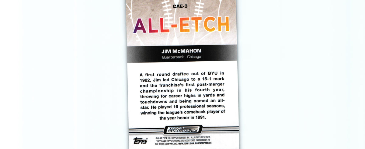 Jim McMahon 2023 Topps CAE-3