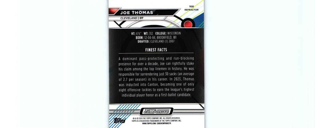 Joe Thomas 2023 REFRACTOR Topps #168