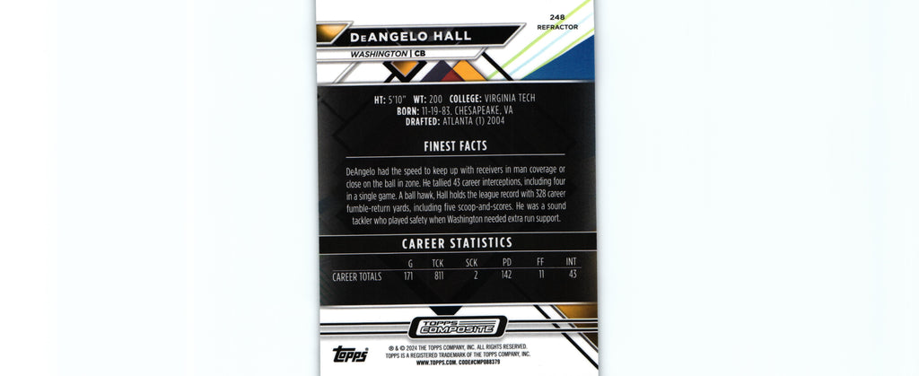 DeAngelo Hall 2023 REFRACTOR Topps #248