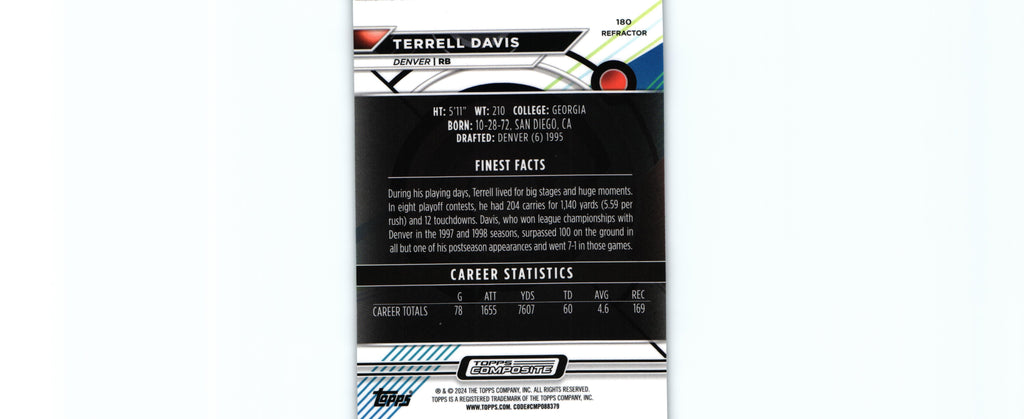 Terrell Davis 2023 REFRACTOR Topps #180