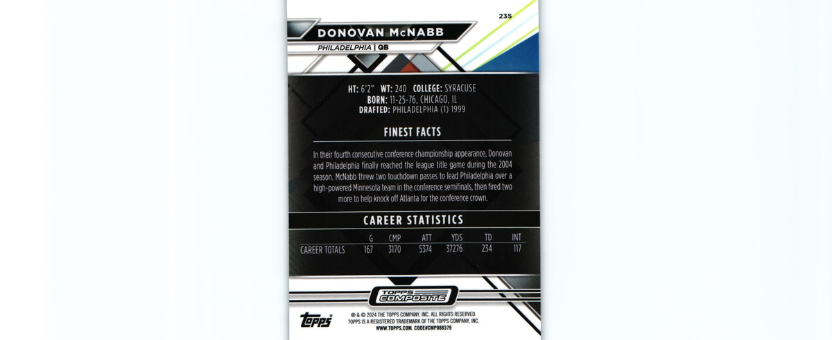 Donovan McNabb 2023 X-FRACTOR Topps #235