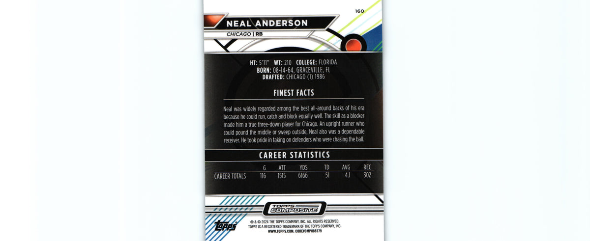 Neal Anderson 2023 X-FRACTOR Topps #160