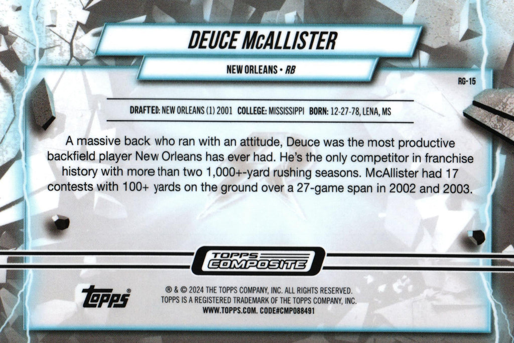 Deuce McAllister 2023 Topps RG-15