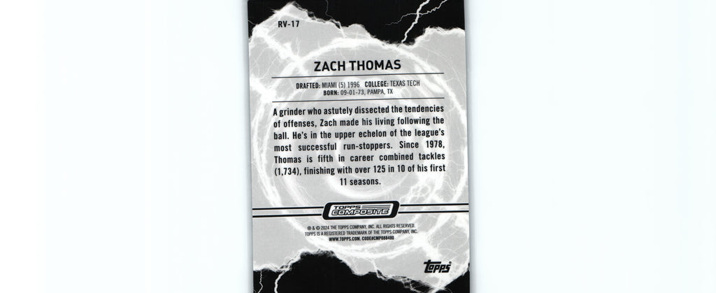 Zach Thomas 2023 X-FRACTOR Topps RV-17
