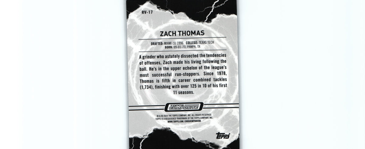 Zach Thomas 2023 X-FRACTOR Topps RV-17