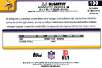 J.J. McCarthy 2025 REFRACTOR Topps #199