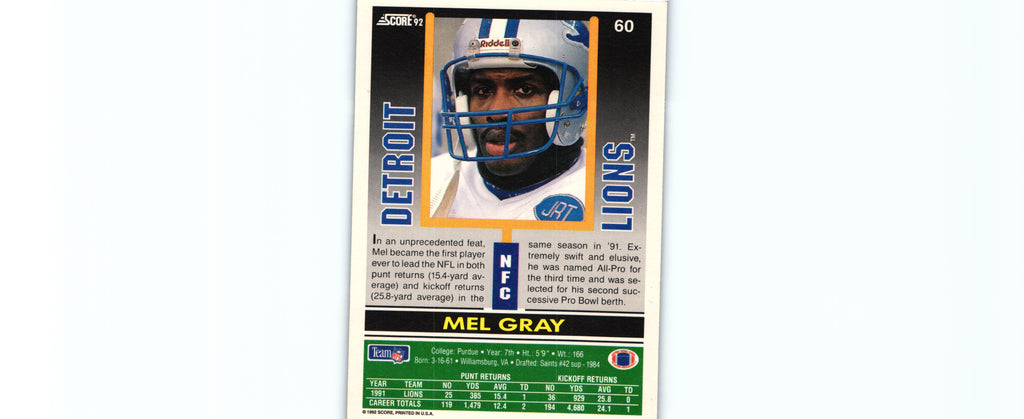 Mel Gray 1992 Score #60