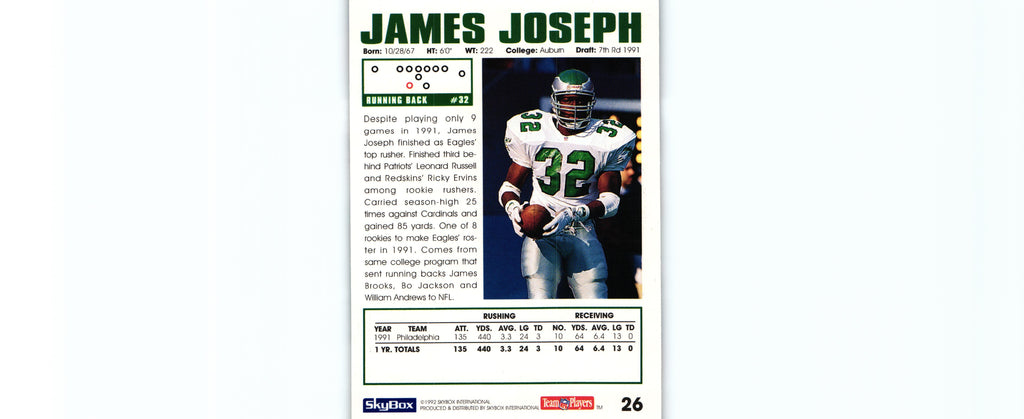 James Joseph 1992 Skybox #26