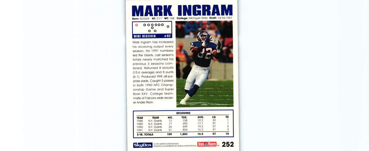 Mark Ingram 1992 Skybox #252