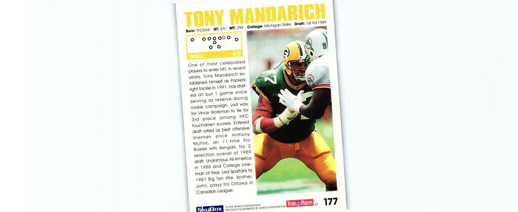 Tony Mandarich 1992 Skybox #177