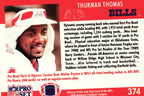 Thurman Thomas 1990 Pro Set #374