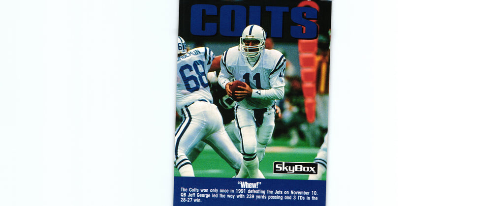Indianapolis Colts 1992 SkyBox #287 "Checklist"