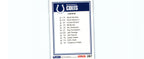 Indianapolis Colts 1992 SkyBox #287 "Checklist"