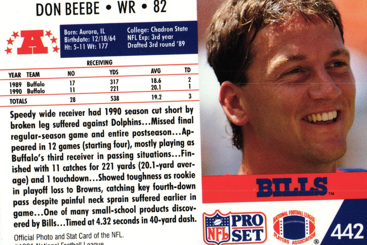 Don Beebe 1991 Pro Set #442
