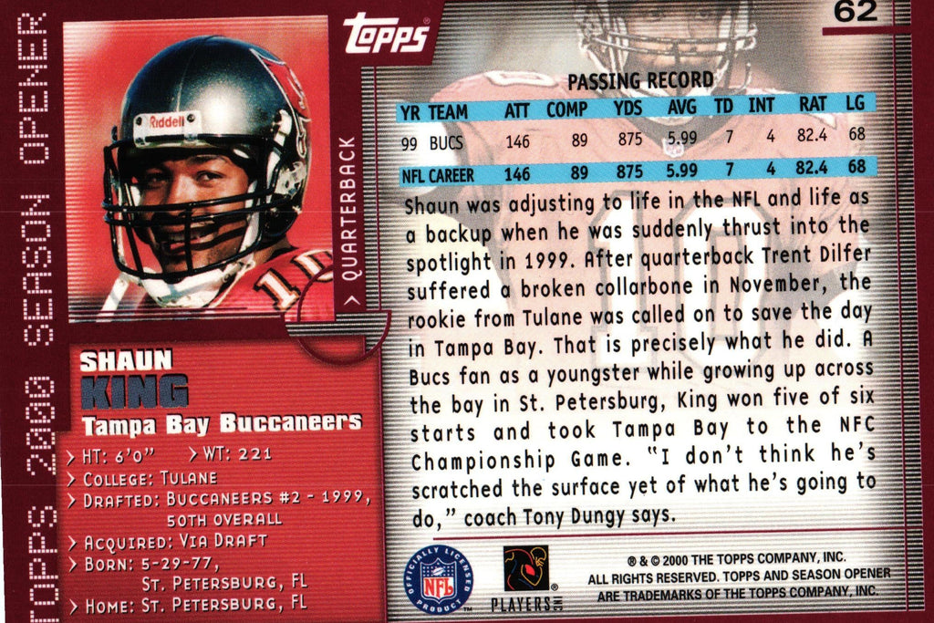 Shaun King 2000 Topps #62