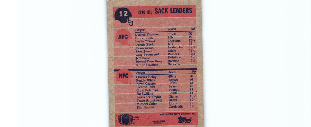 Derrick Thomas/Charley Haley 1991 Topps #12