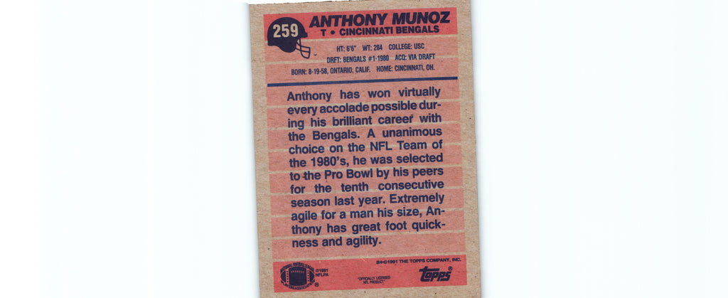 Anthony Munoz 1991 Topps #259